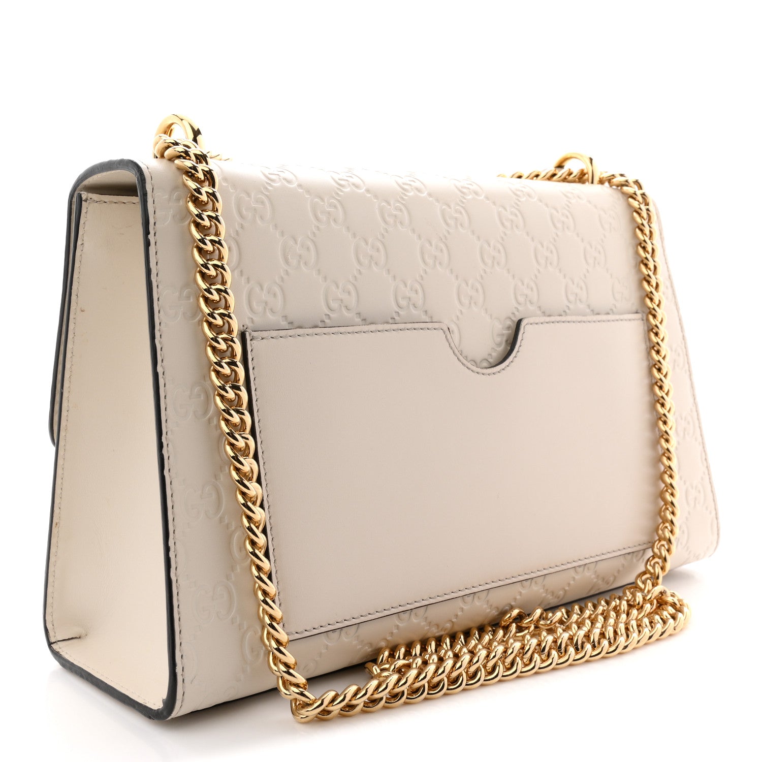 Gucci Guccissima Medium Padlock Shoulder Bag Mystic White 3 of 14