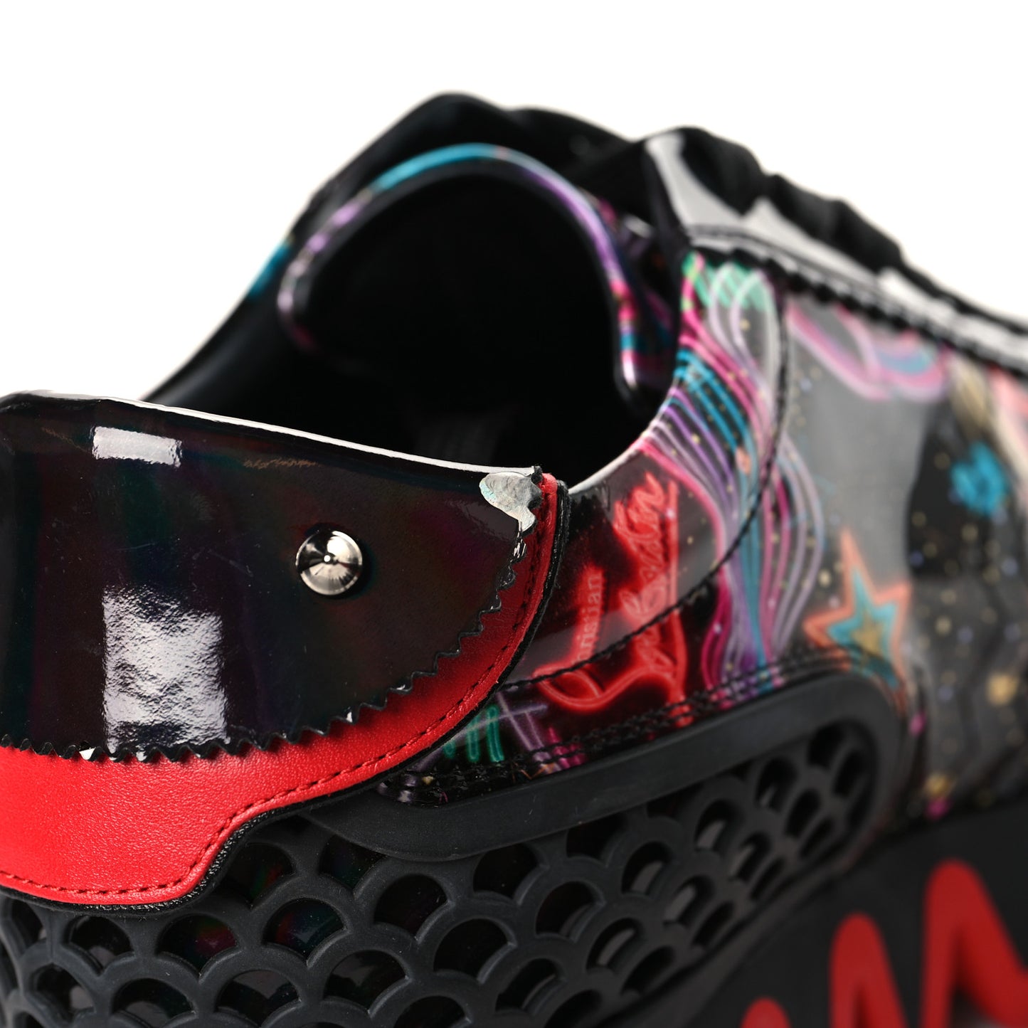 Patent Starlight Womens Loubishark Sneakers 39.5 Multicolor