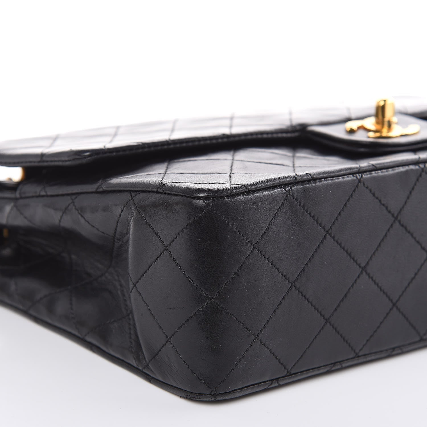 Chanel Lambskin Quilted Medium Single Flap Black 10 of 15