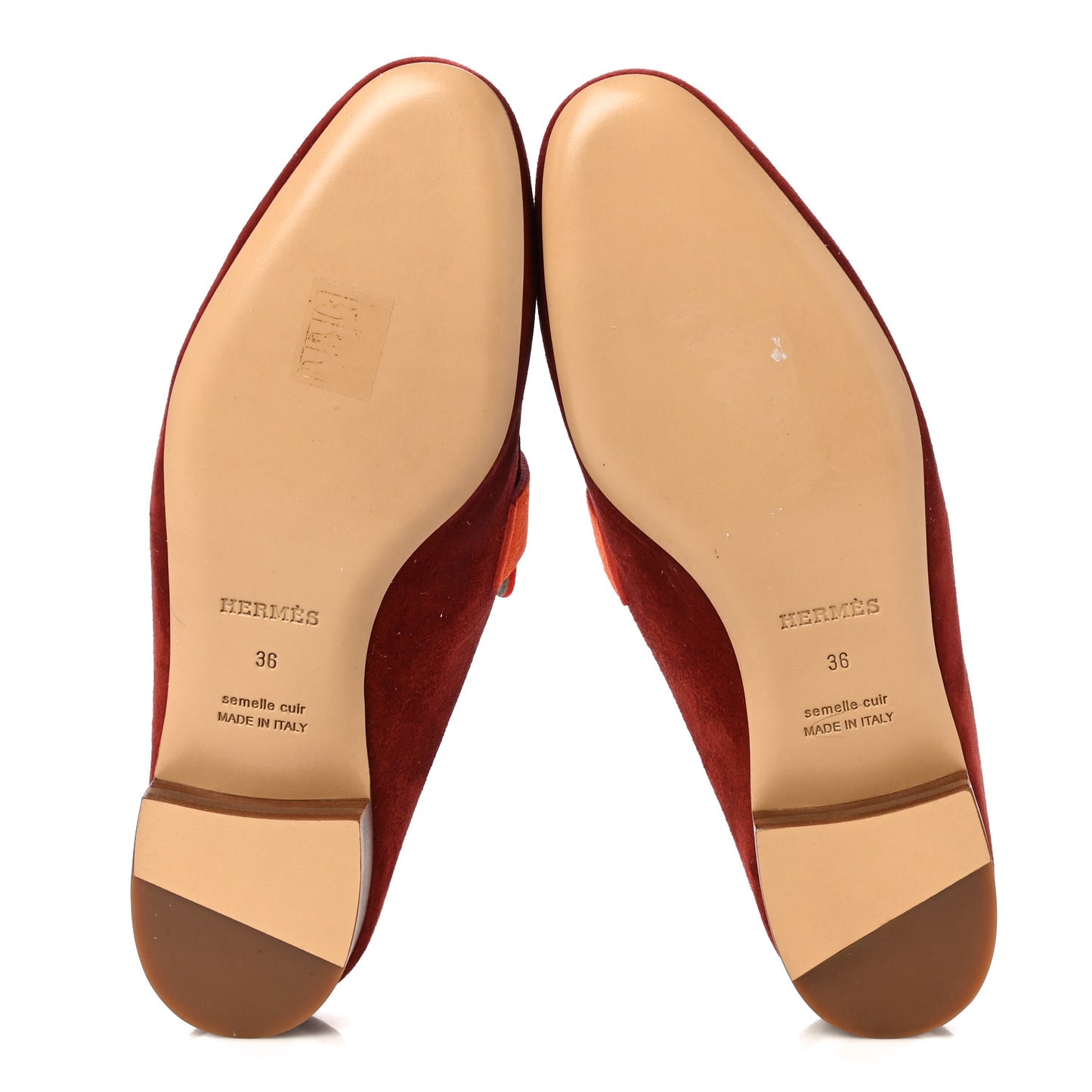 Velvet Goatskin Rivoli Mules 36 Brun Acajou