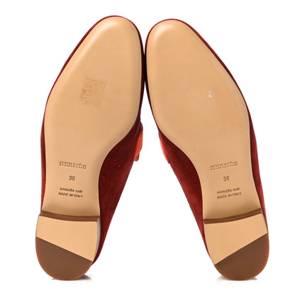 Hermes Velvet Goatskin Rivoli Mules 36 Brun Acajou 5 of 12