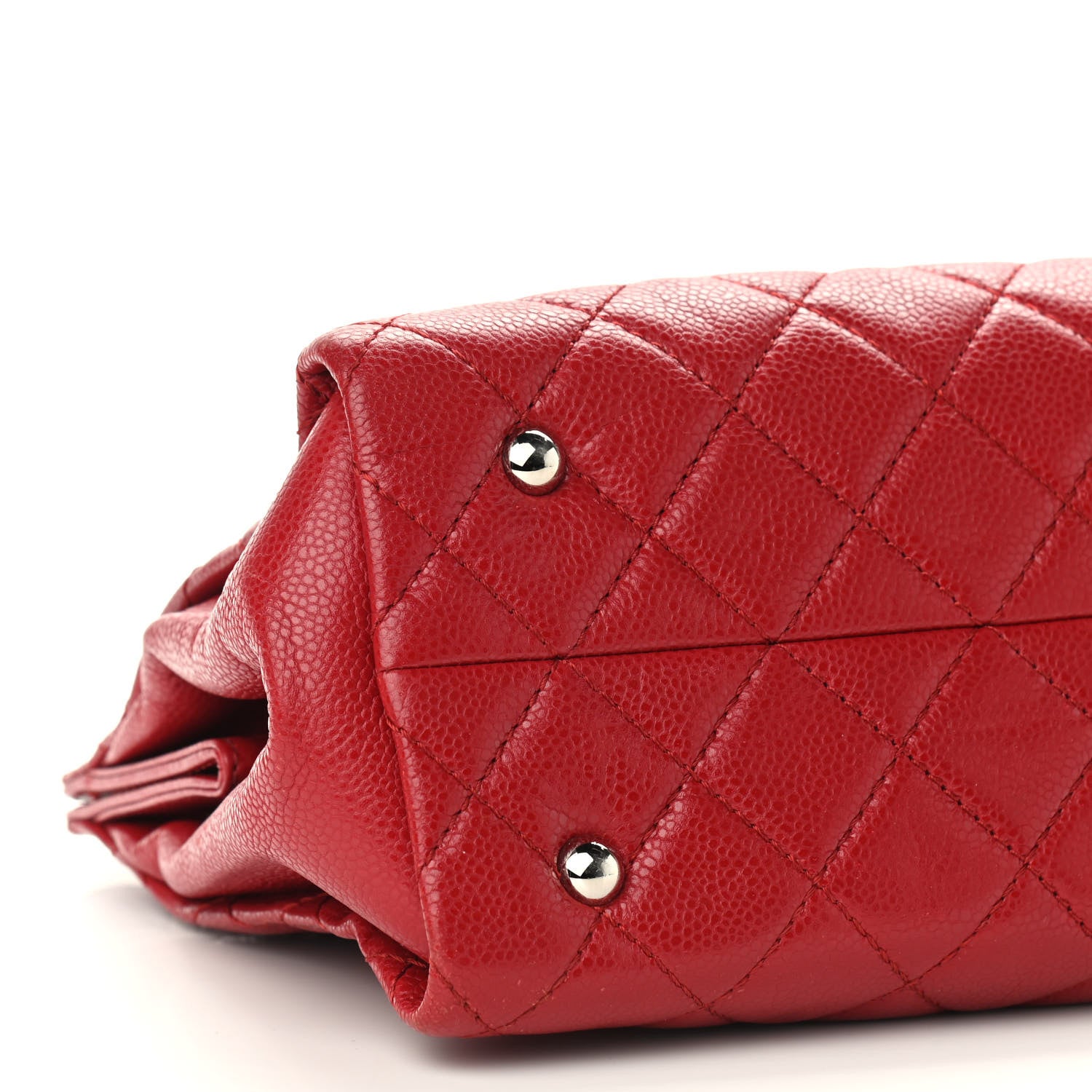 Chanel Caviar Quilted Timeless CC Shopping Tote Red 11 of 12
