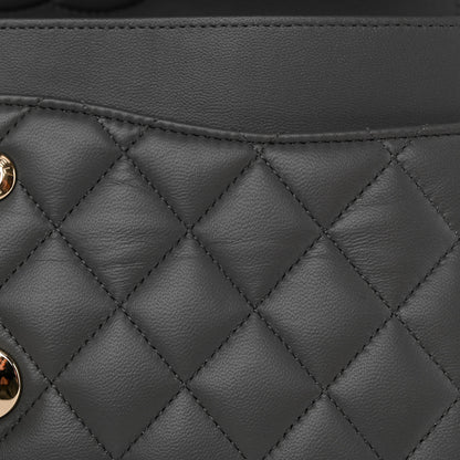 Chanel Lambskin Quilted Medium Double Flap Dark Grey 10 of 10