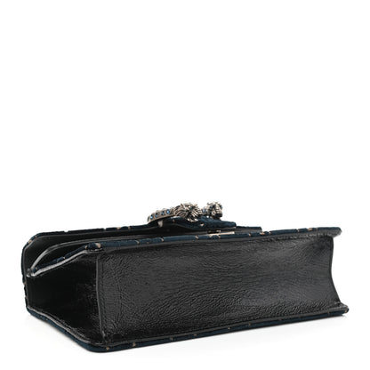 Gucci Velvet Skipper Crystal GG Monogram Small Dionysus Shoulder Bag Blue Beige Black 4 of 10