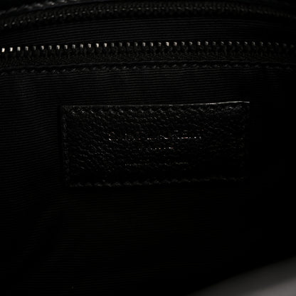 Saint Laurent Lambskin Quilted Toy Loulou Puffer Monogram Monochrome Chain Satchel Black 6 of 13