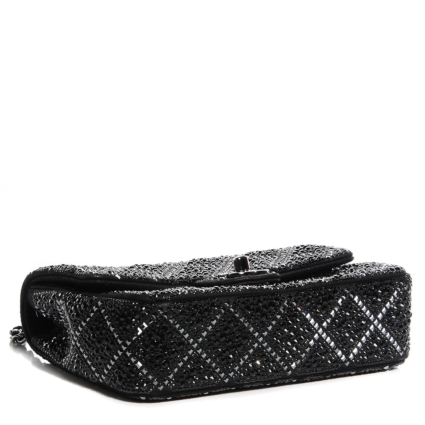 Strass Small Single Flap Black