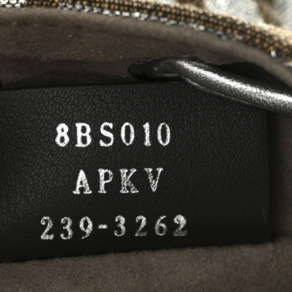 Fendi Vitello Catalan Mirror Canvas Fabric Jacquard FF 1974 Mini Mon Tresor Bucket Bag Ebano Argento 7 of 10