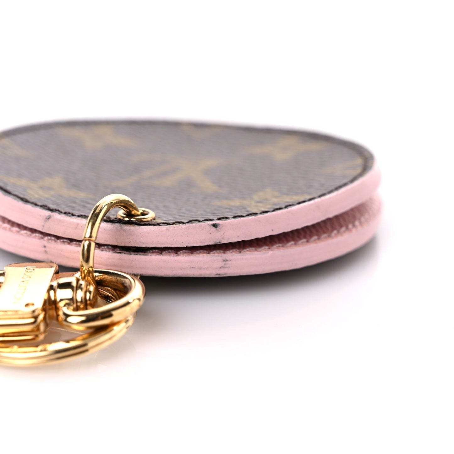 Monogram LV Mirror Bag Charm Key Holder Rose Ballerine