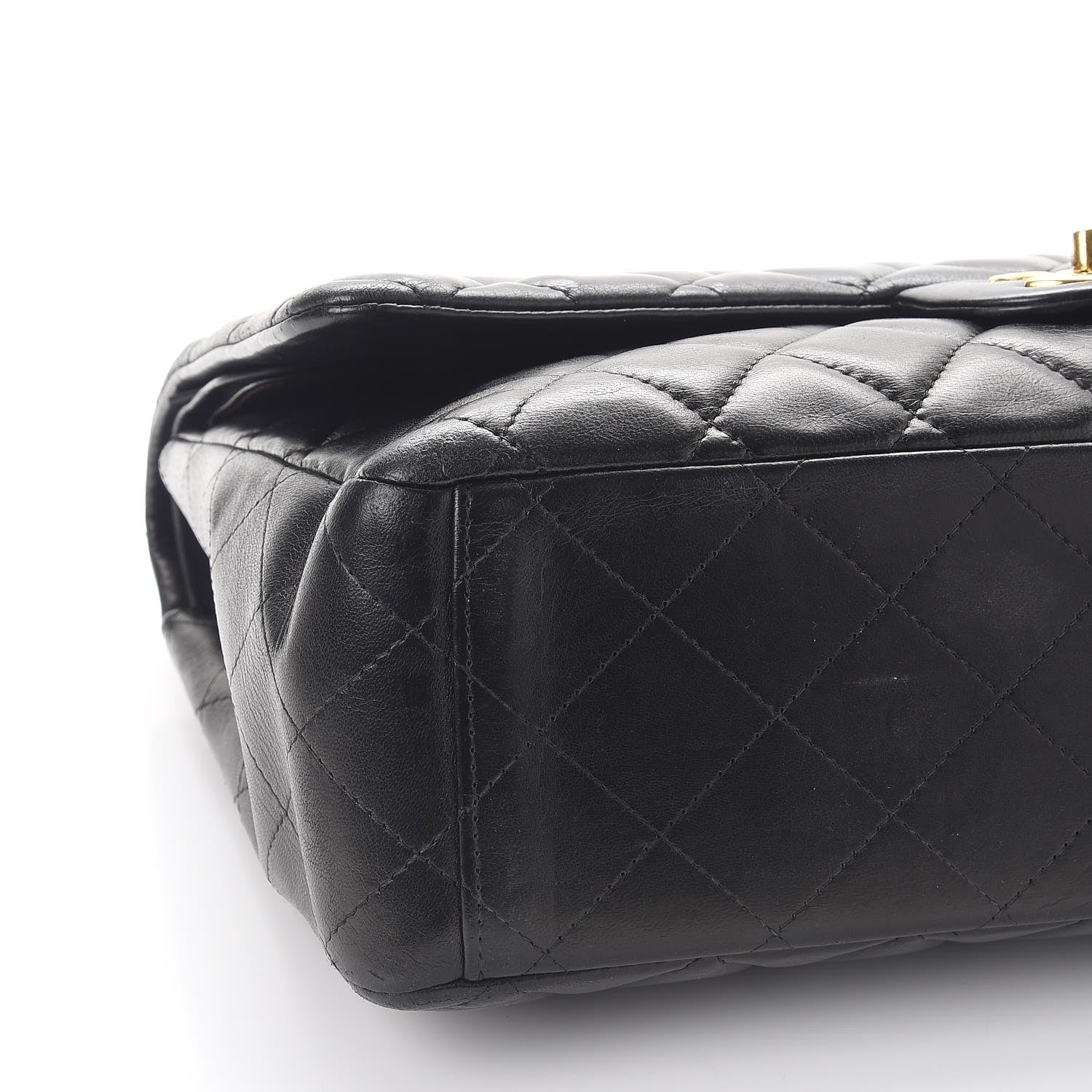 Chanel Lambskin Quilted Maxi Double Flap Black 10 of 13