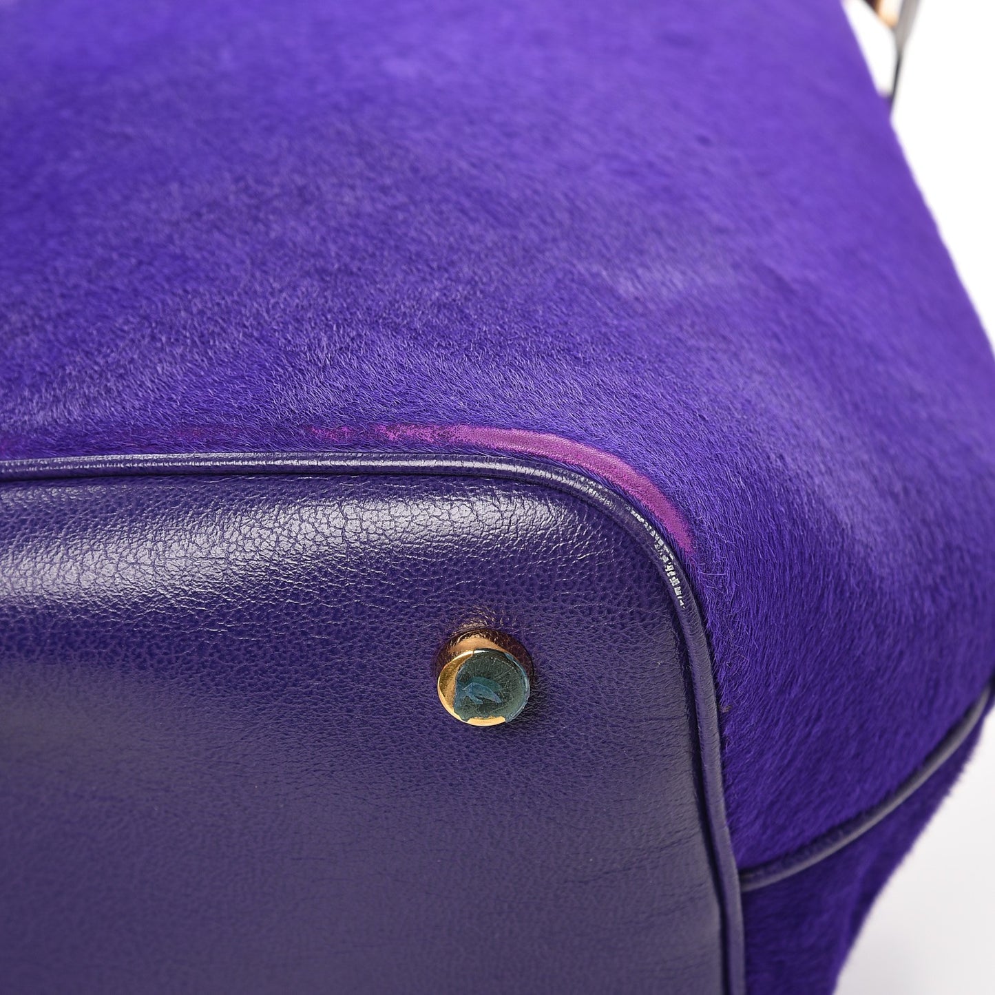 Calf Hair Medium Jennifer Trapeze Tote Purple