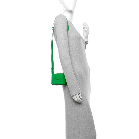 Lambskin Maxi Intreccio Candy Cassette Crossbody Bag Parakeet