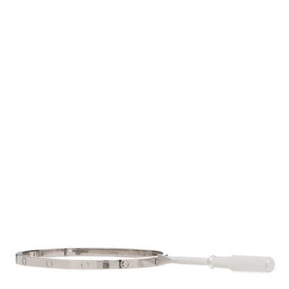 Cartier 18K White Gold Small LOVE Bracelet 17 4 of 5