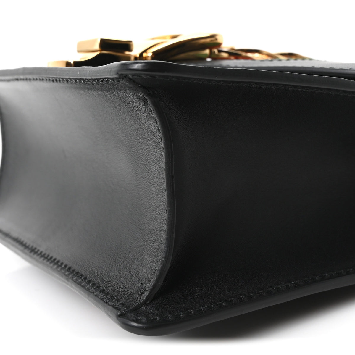 Gucci Calfskin Mini Sylvie Chain Shoulder Bag Black 10 of 10