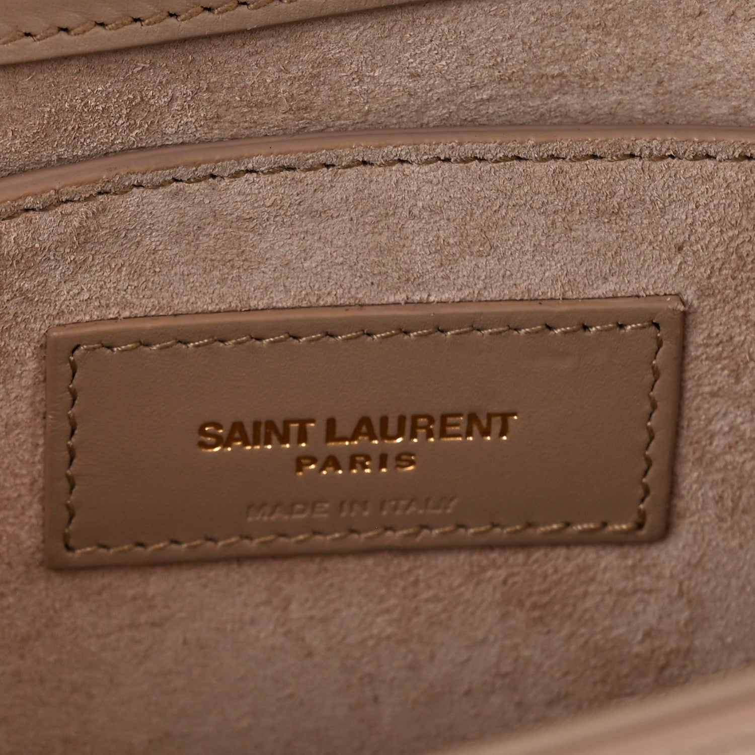 Saint Laurent Calfskin Small Classic Monogram Kate Tassel Satchel Dark Beige 6 of 12