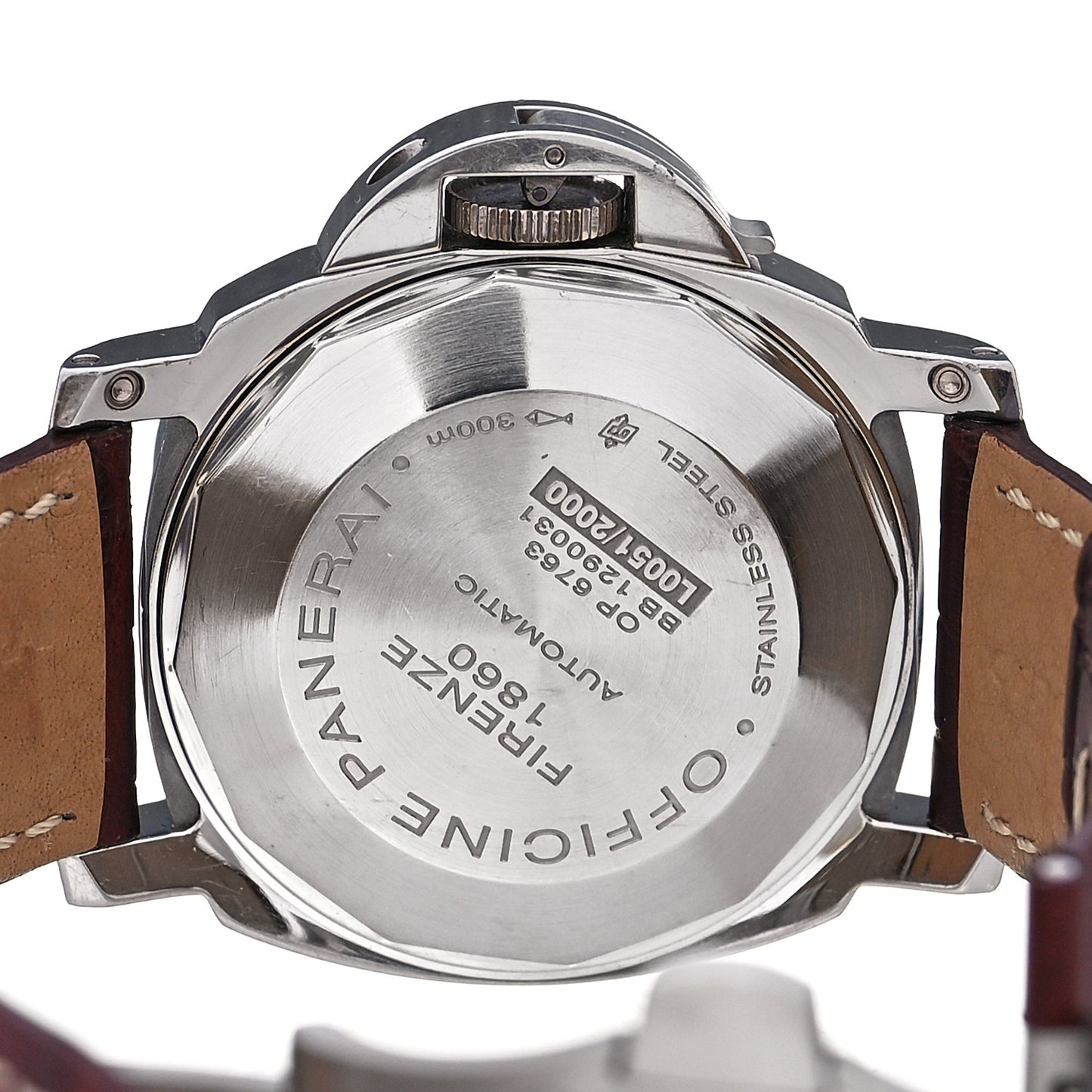 Stainless Steel Alligator 45mm Luminor Marina Automatic Watch Black PAM00104
