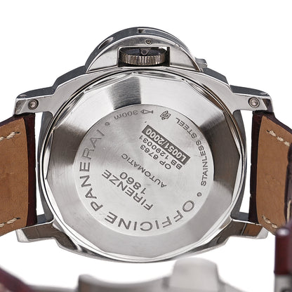 Panerai Stainless Steel Alligator 45mm Luminor Marina Automatic Watch Black PAM00104 4 of 5