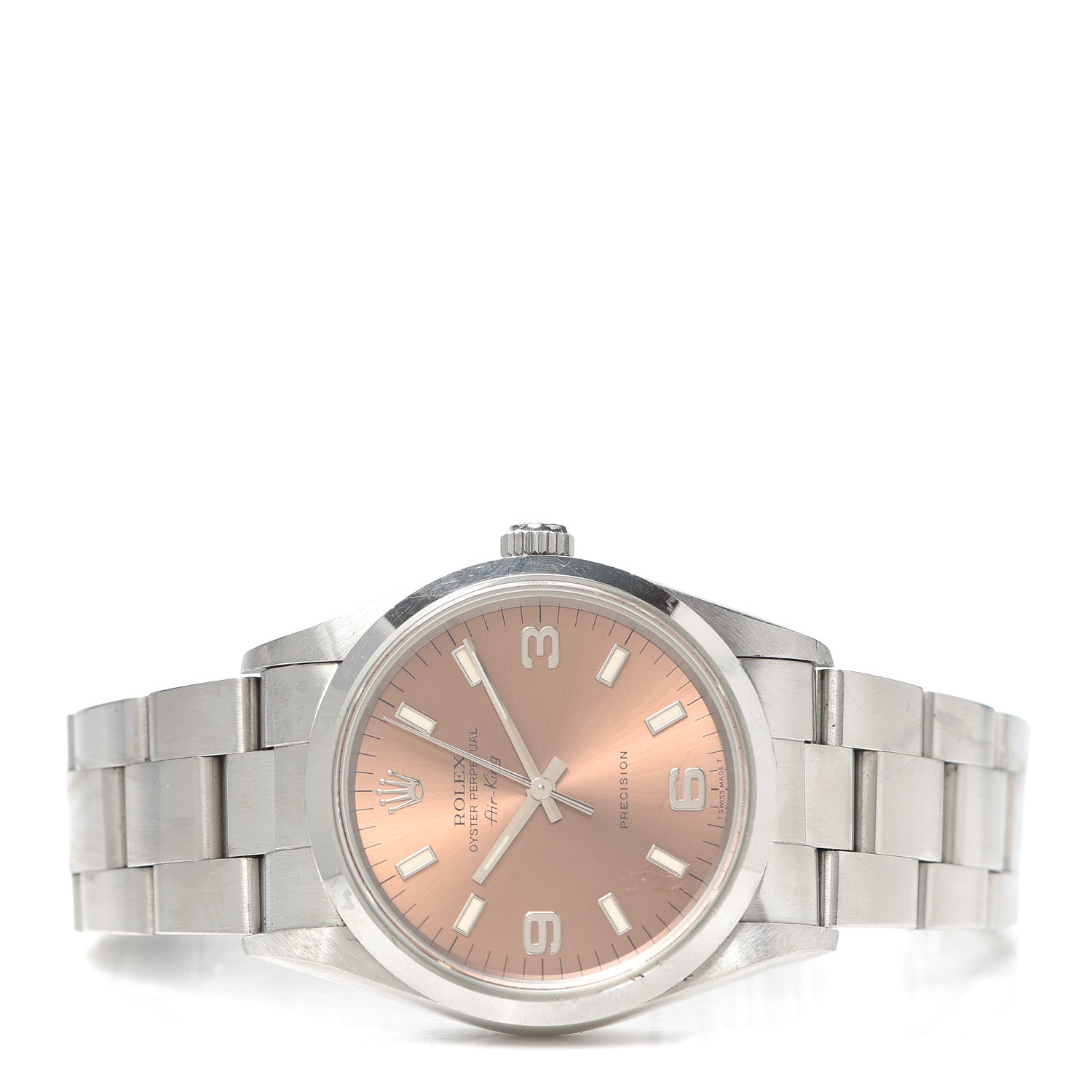 Rolex Stainless Steel 34mm Air-King Oyster Perpetual Precision Watch Pink 14000 2 of 5
