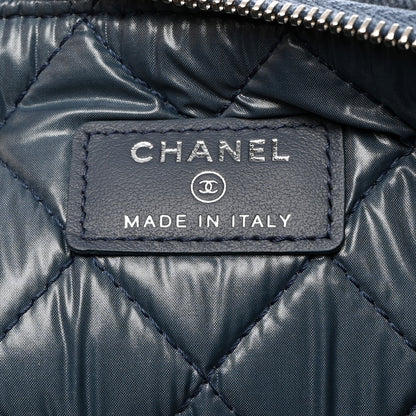 Chanel Canvas Sequins Medium Deauville Cosmetic Pouch Blue 6 of 7