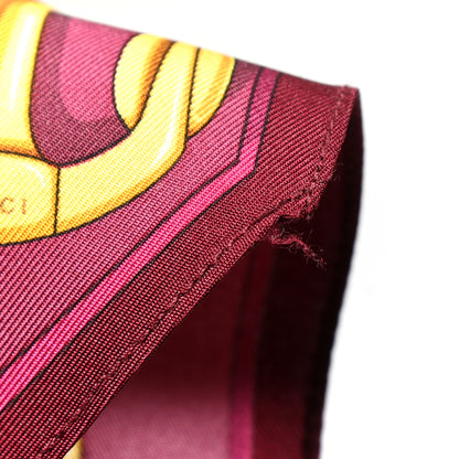 Gucci Silk Anchor Neck Bow Scarf Purple 4 of 4