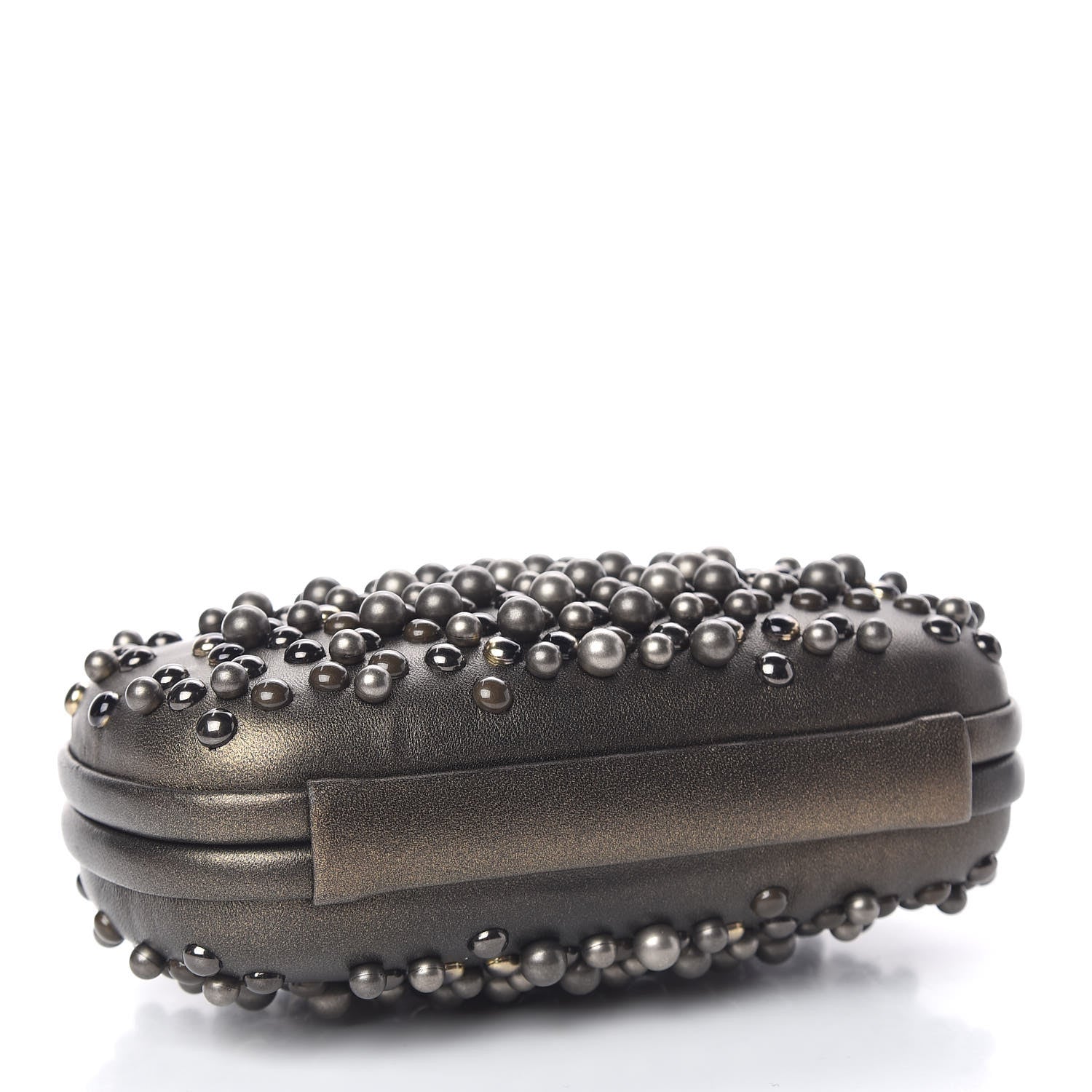 Bottega Veneta Nappa Pearl Embellished Knot Studded Clutch Gold 4 of 8