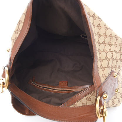 Gucci Monogram Large Jockey Hobo Brown 5 of 10