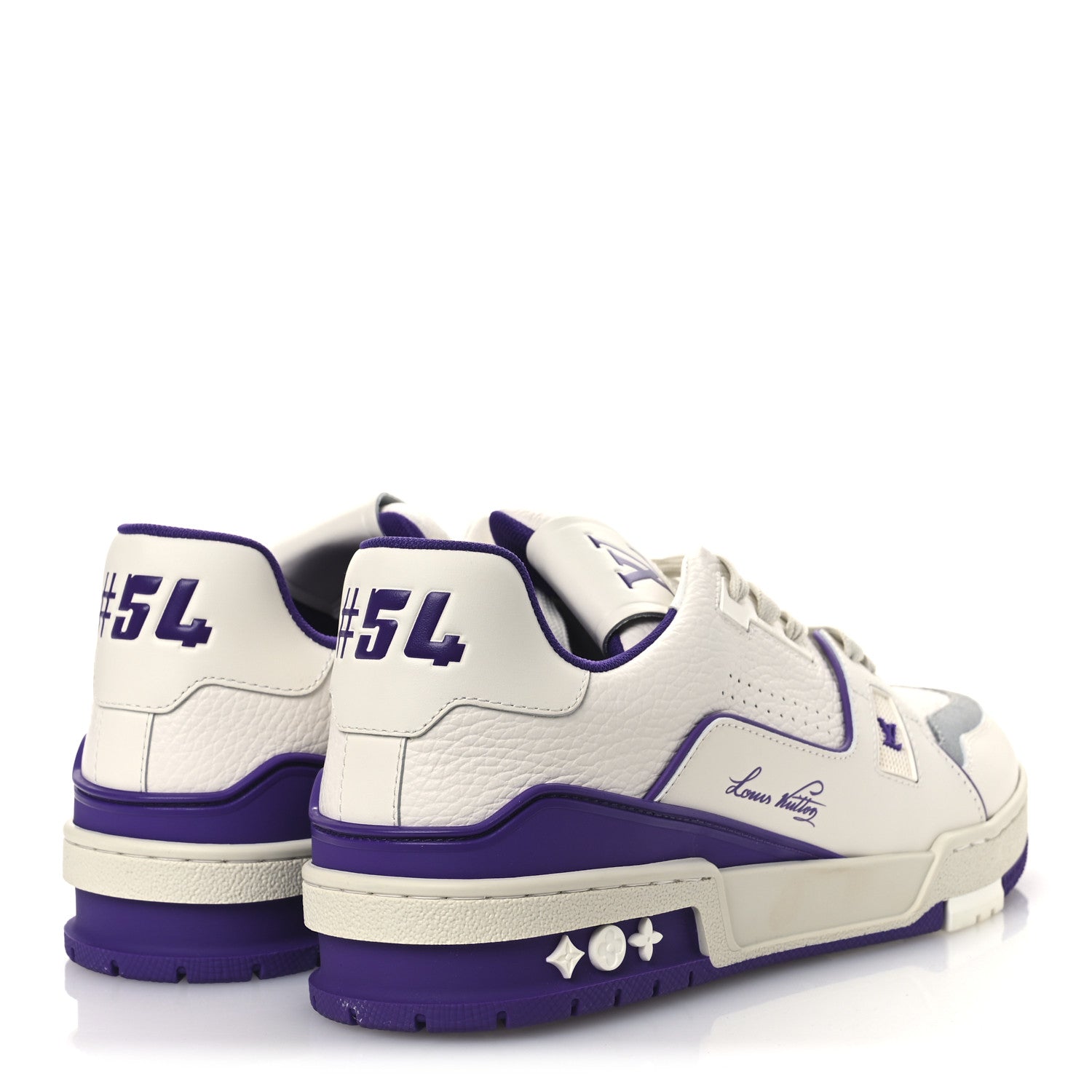 Louis Vuitton Calfskin LV Trainer Sneakers 9 Purple 5 of 12