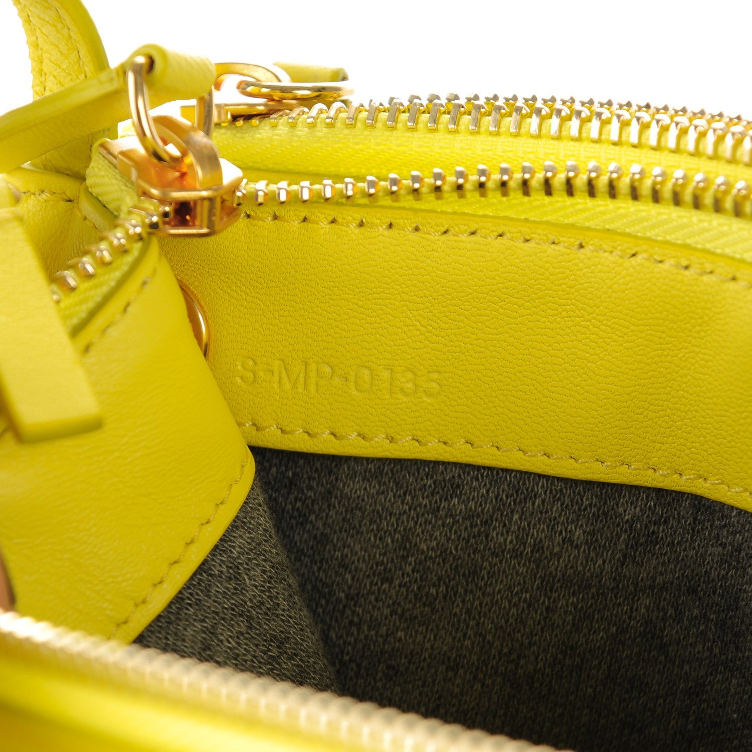 Celine Lambskin Small Trio Crossbody Bag Fluo Yellow 7 of 7