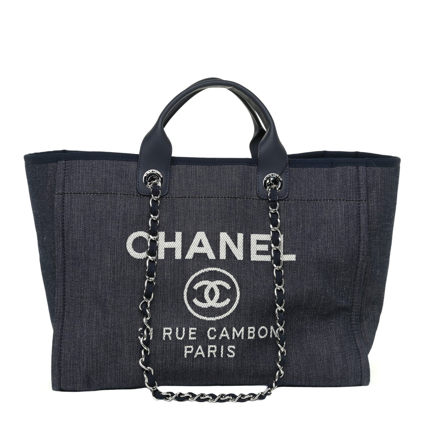 Denim Medium Deauville Tote Dark Blue