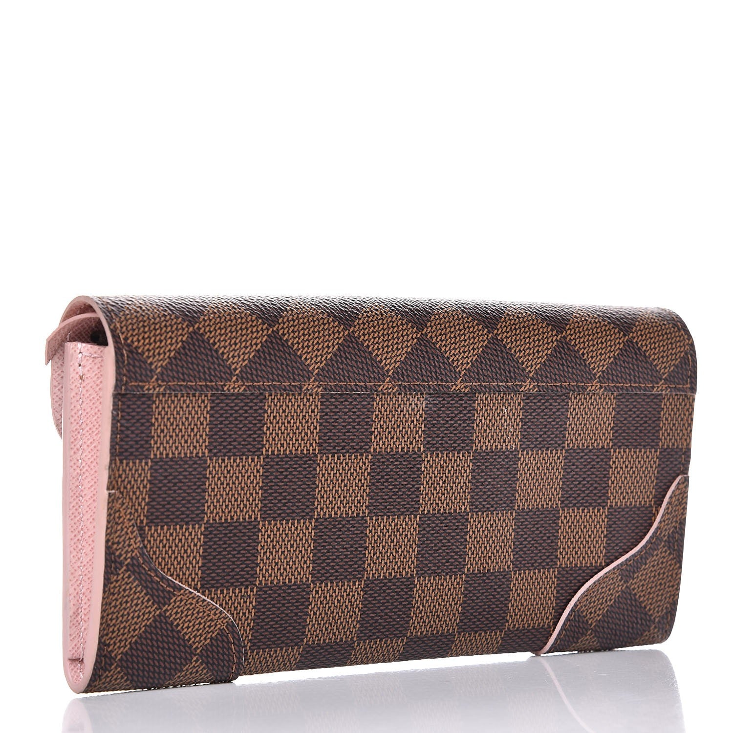 Louis Vuitton Damier Ebene Caissa Wallet Rose Ballerine 3 of 7