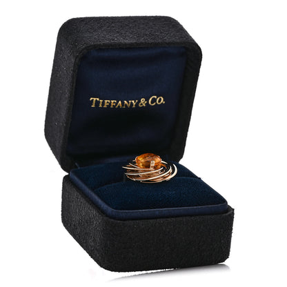 Tiffany 14K Yellow Gold Citrine Cocktail Ring 50 5.25 7 of 7