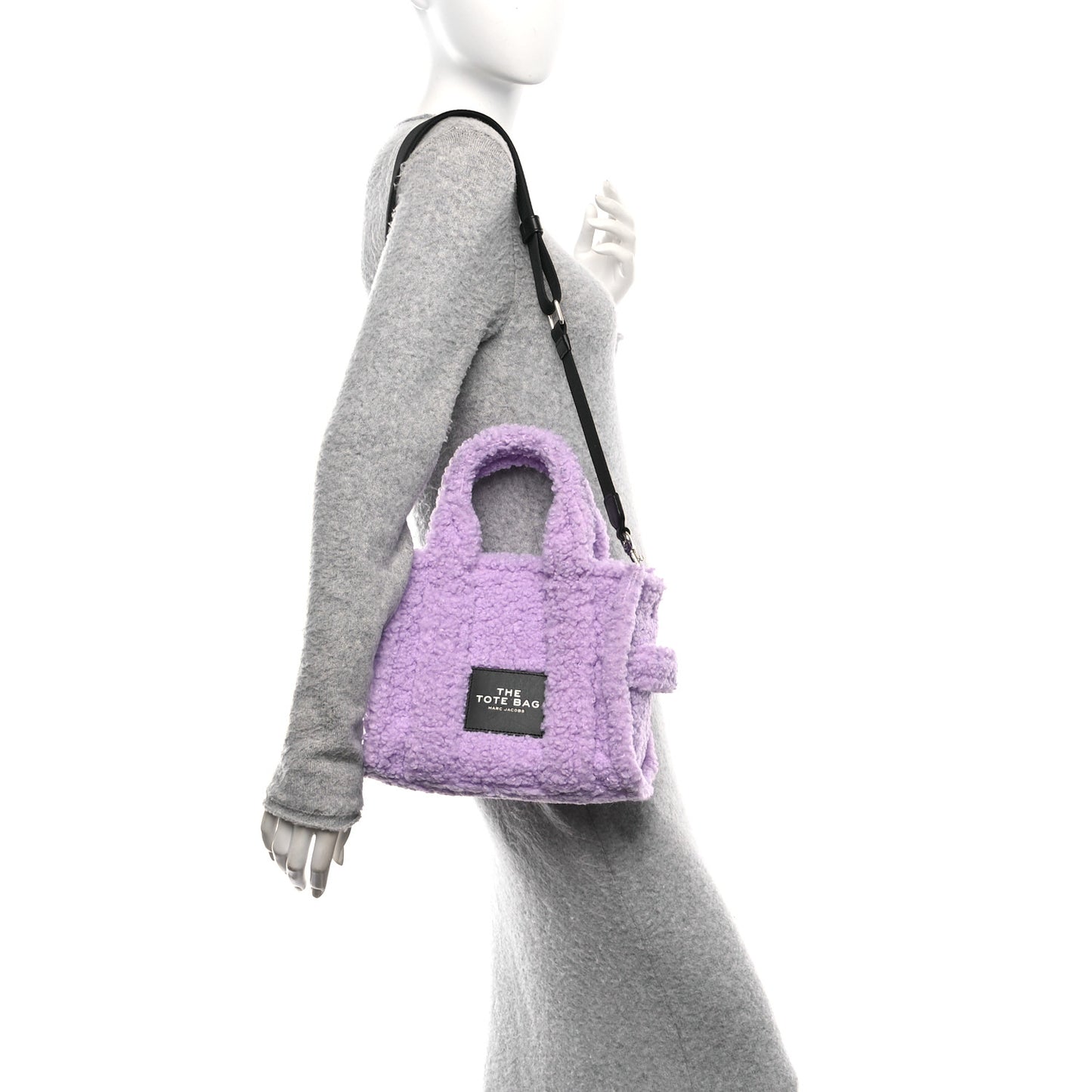 Polyester Cotton Small The Teddy Traveler Tote Bag Lilac