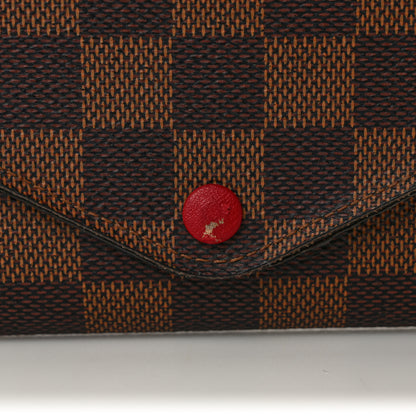Louis Vuitton Damier Ebene Josephine Wallet Red 10 of 11