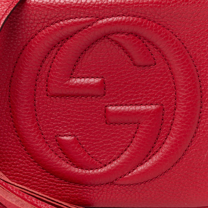 Gucci Pebbled Calfskin Small Soho Disco Bag Tabasco Red 10 of 14