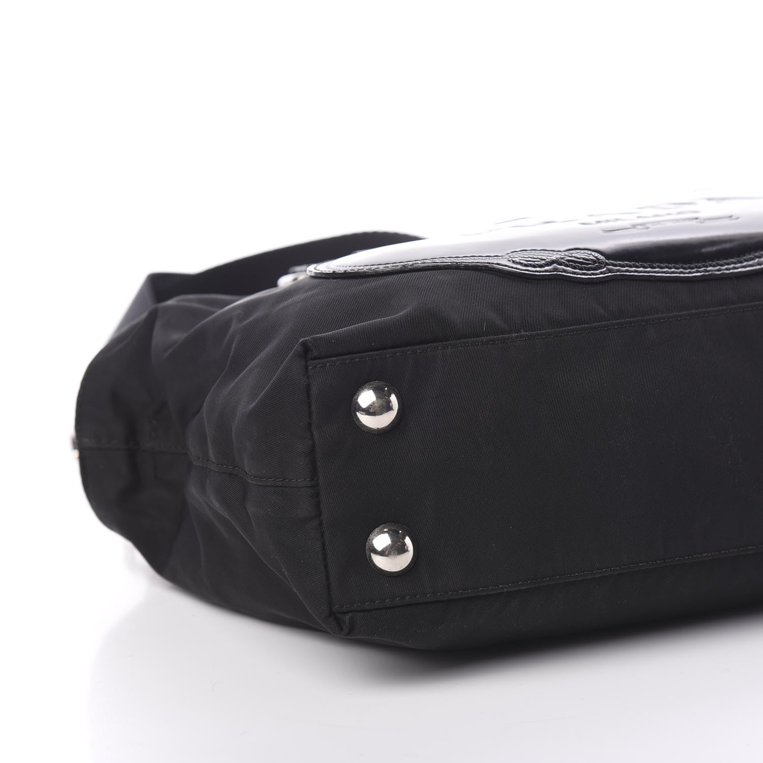 Prada Tessuto Nylon Spazzolato Logo Tote Black 6 of 11