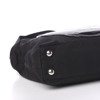 Prada Tessuto Nylon Spazzolato Logo Tote Black 6 of 11