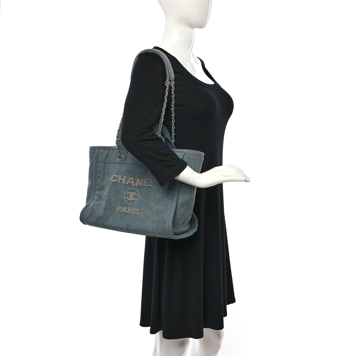 Denim Small Deauville Tote Light Blue