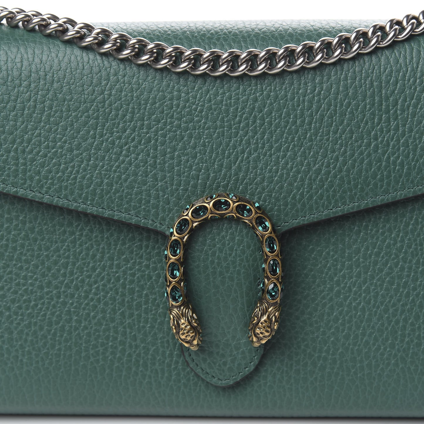 Calfskin Mini Dionysus Chain Wallet Emerald
