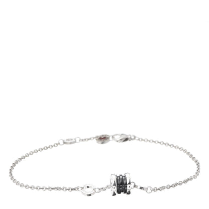 Bulgari Sterling Silver Black Ceramic Save the Children Bracelet ML 1 of 5