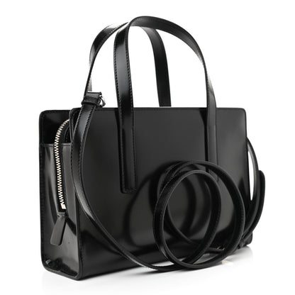Prada Spazzolato Mini Re-Edition 1995 Double Handle Handbag Black 3 of 8