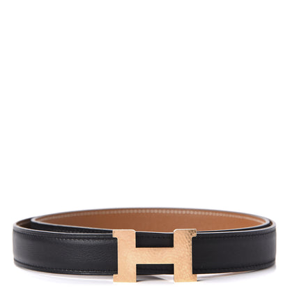 Hermes Swift Epsom 24mm Mini Martelee Constance Belt 85 Black Gold 1 of 4
