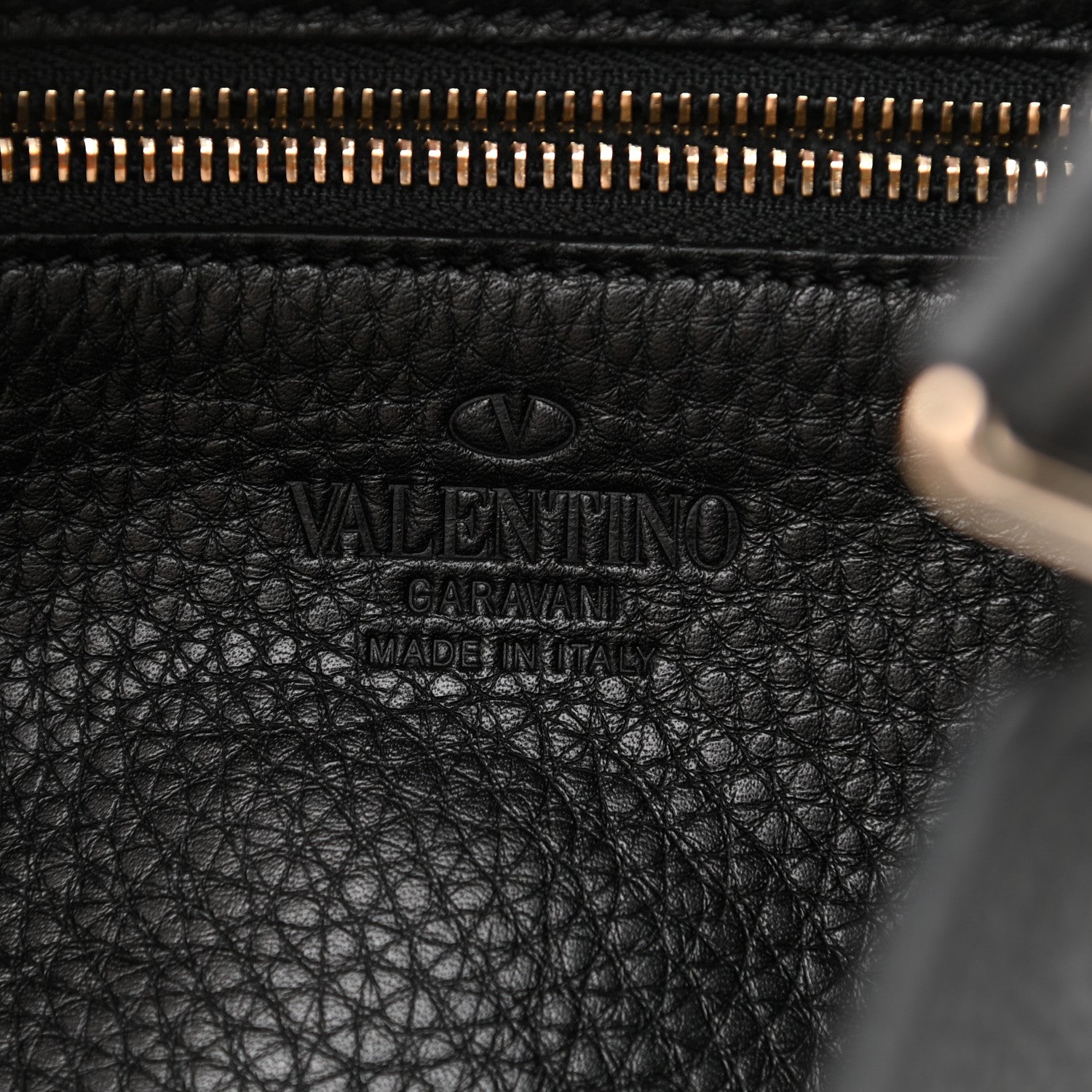 Valentino Garavani Pebbled Calfskin Large Rockstud Flip-Lock Messenger Bag Black 6 of 9
