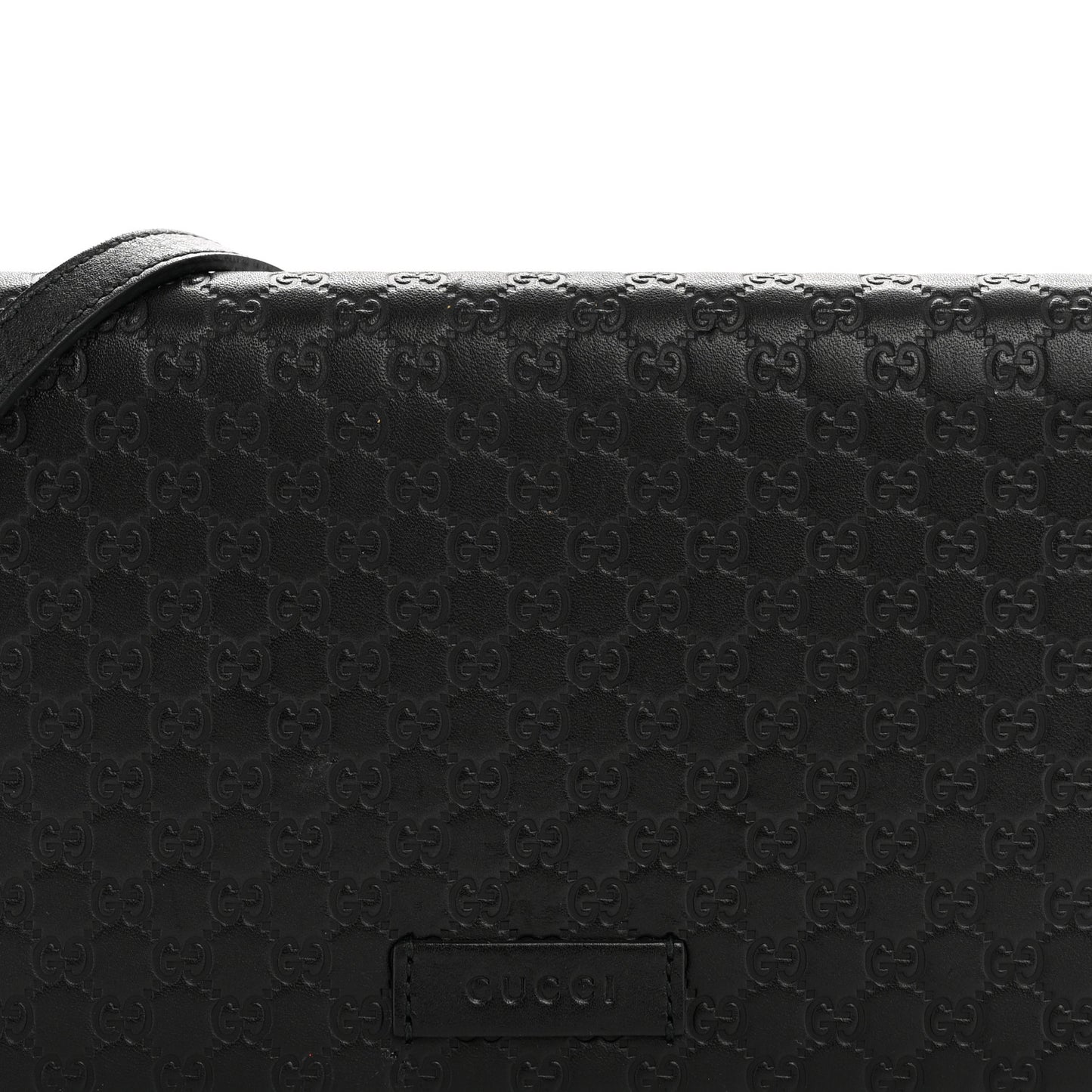 Microguccissima Crossbody Wallet Black