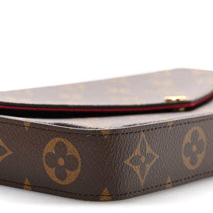Louis Vuitton Monogram Pochette Felicie Chain Wallet Fuchsia 9 of 10
