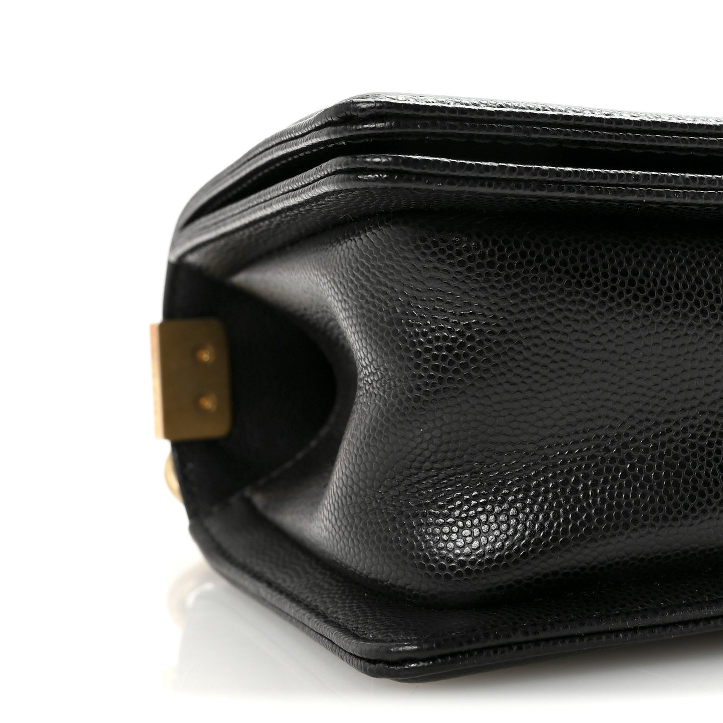 Caviar Quilted Small Boy Flap Black