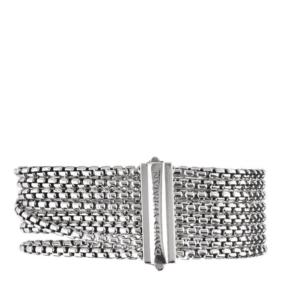 David Yurman Sterling Silver Eight-Row Box Chain Bracelet 1 of 5