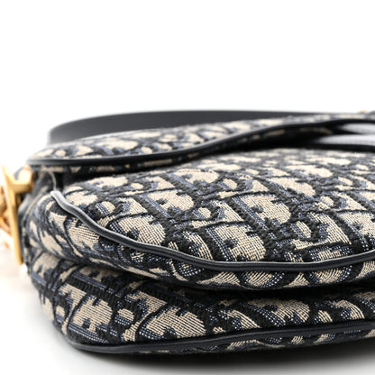 Christian Dior CHRISTIAN DIOR Oblique Saddle Bag With Strap Blue 9 of 12