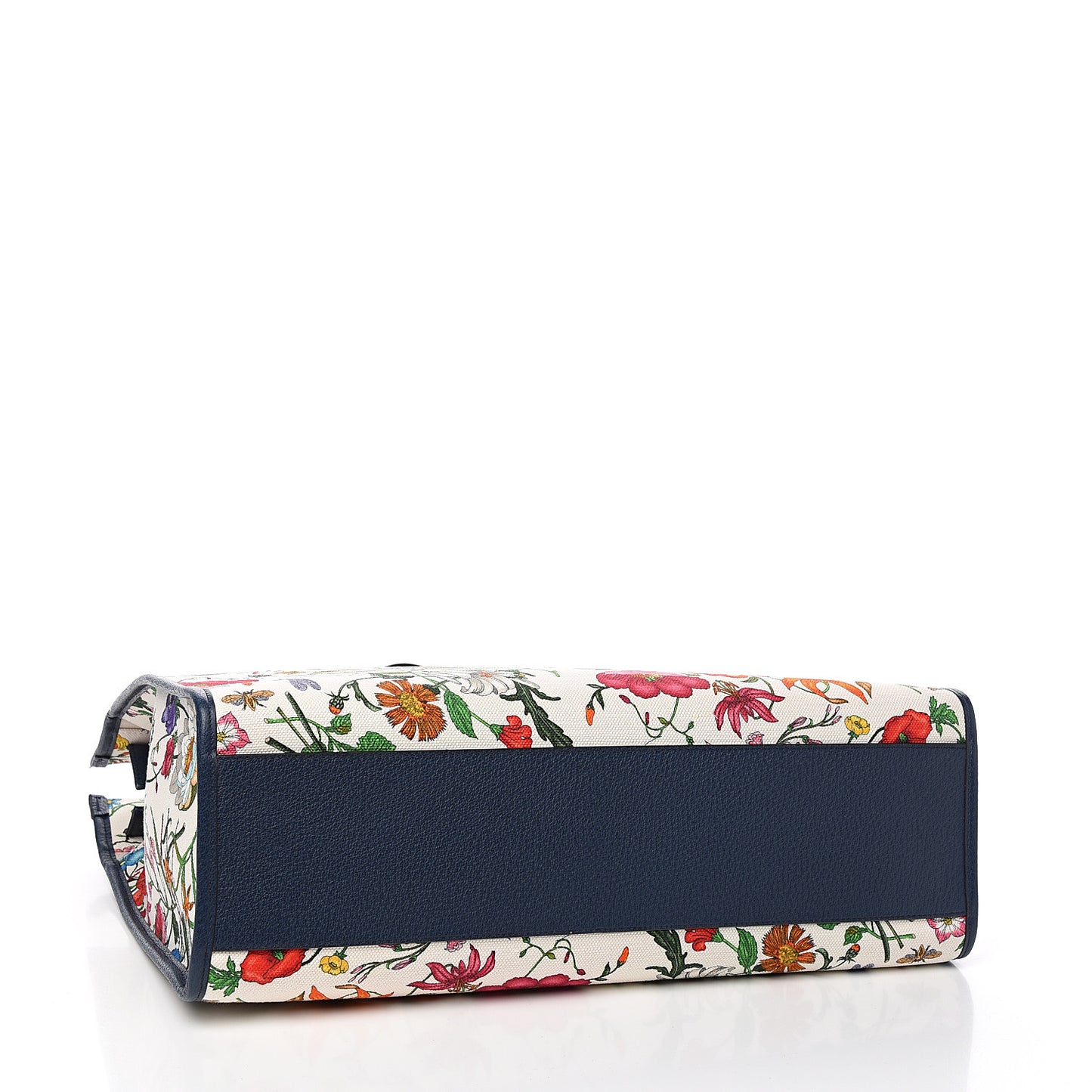 Canvas Large Flora Tote Navy Multicolor