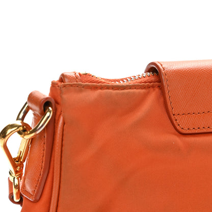 Prada Tessuto Nylon Saffiano Tote Papaya 11 of 15