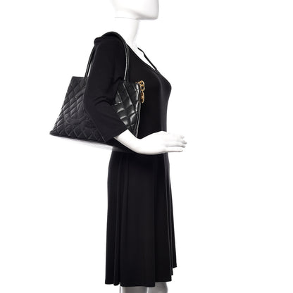Chanel Caviar Quilted Medallion Tote Black 2 of 25