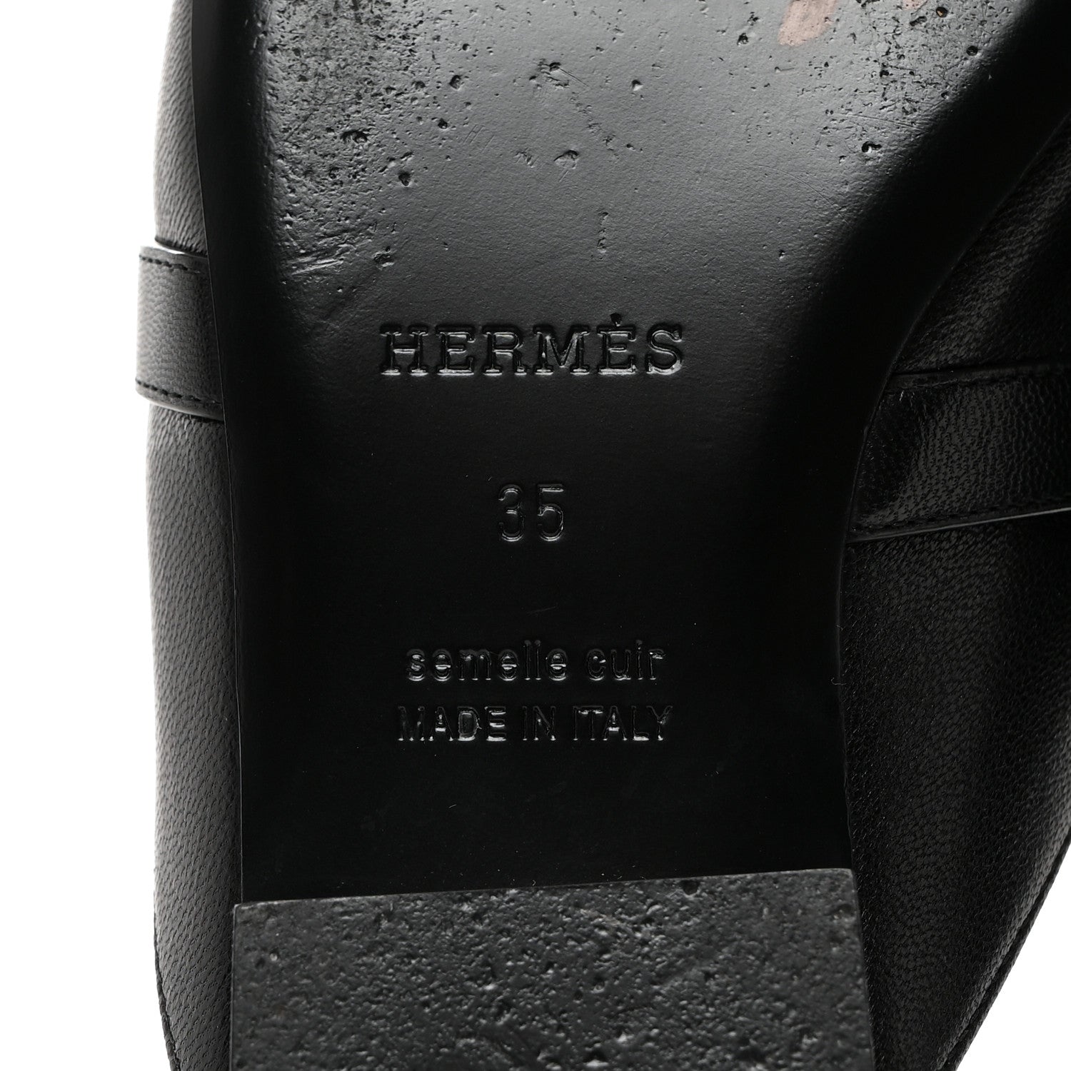 Hermes Goatskin Oz Mules 35 Black 8 of 9